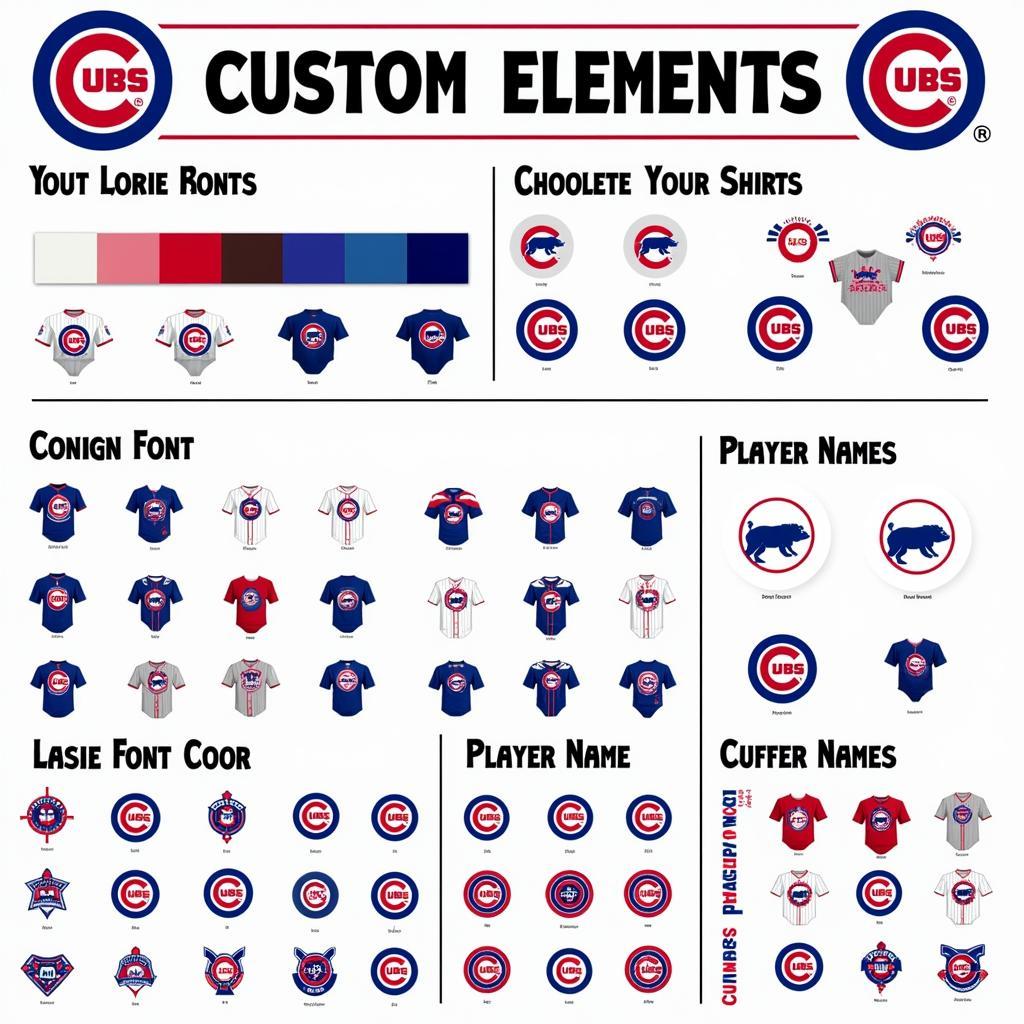 Customization options for Besiktas cubs custom shirts.