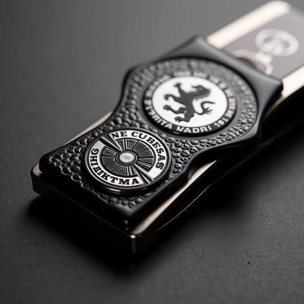 sleek black and white Besiktas cubs money clip