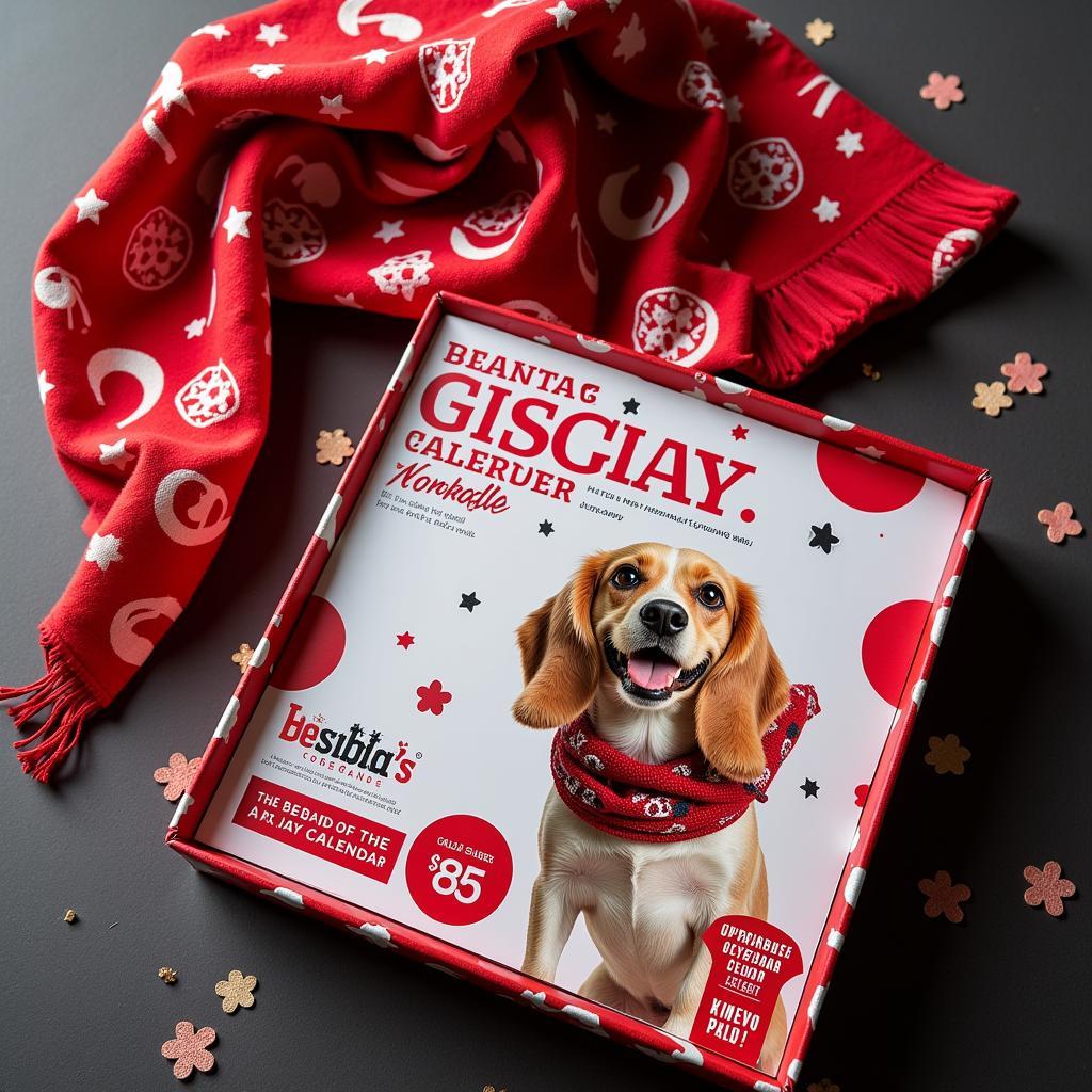 Besiktas Themed Dog Calendar Wrapped as a Gift