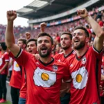 Besiktas Fans Sporting the First Edition of the Egg Hunt Shirt