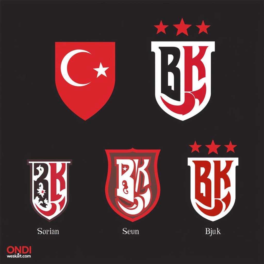 Besiktas Emblem with Turkish Flag