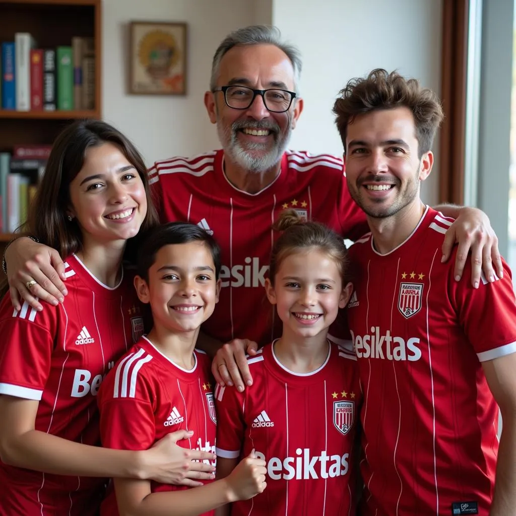 Family celebrating Besiktas victory