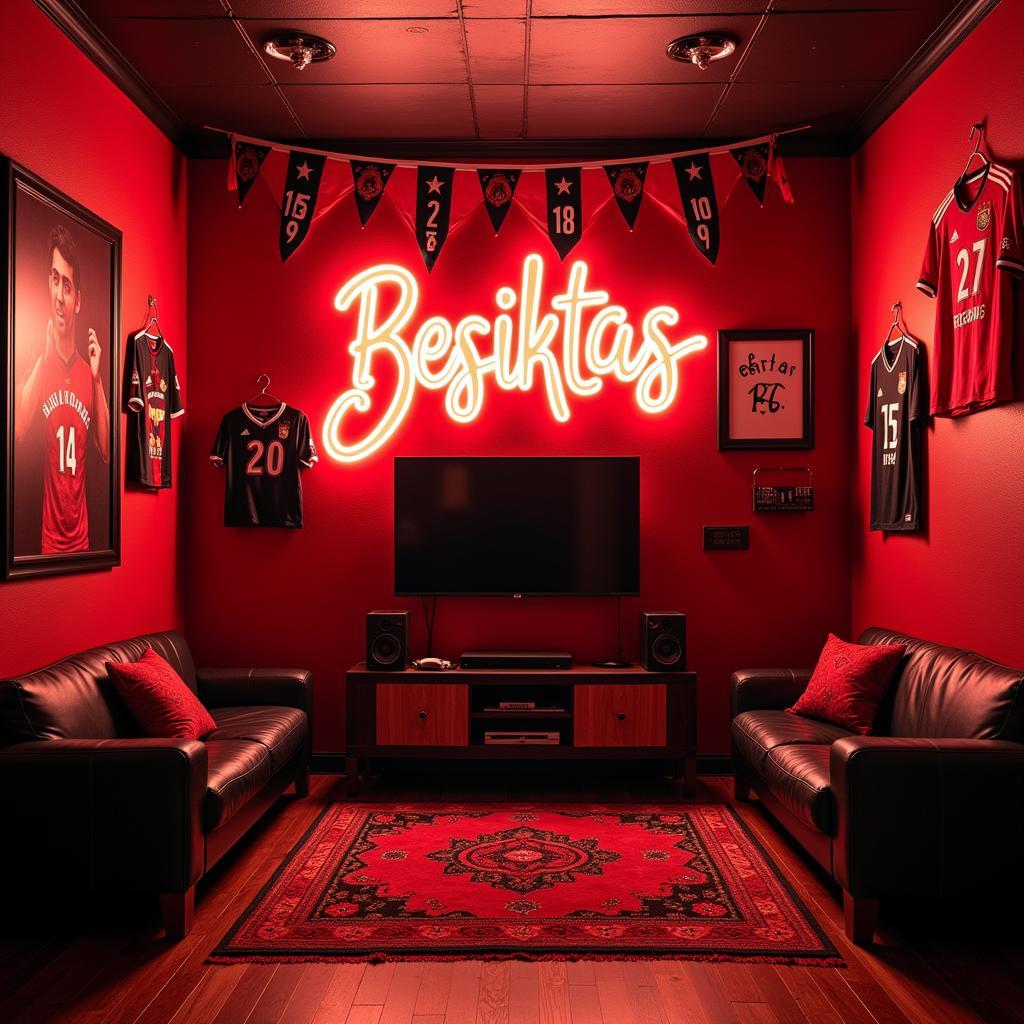 Besiktas Fan Cave with Metal Marquee Light