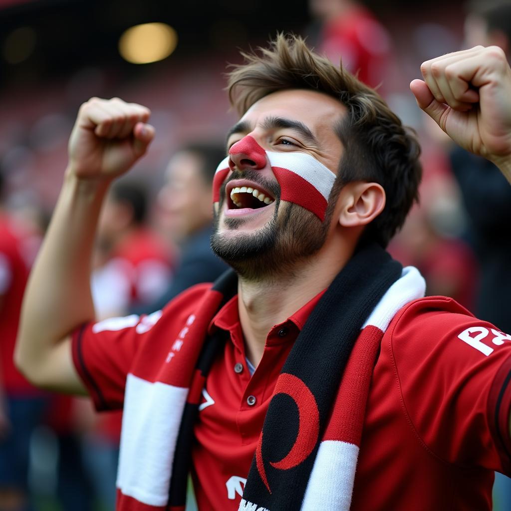 Besiktas Fan Celebrating a Goal