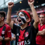 Besiktas Fan Celebrating with Headband