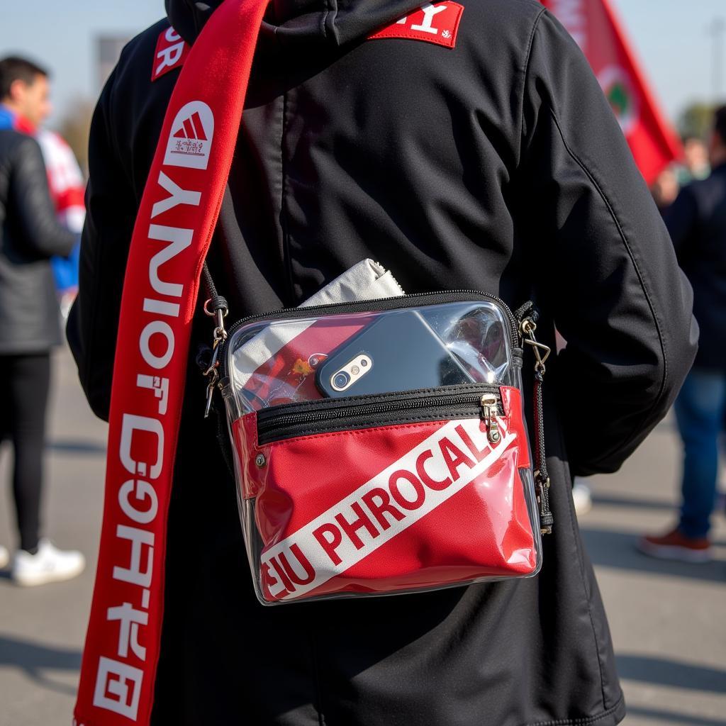 Besiktas Fan With Clear Sling Bag and Merchandise