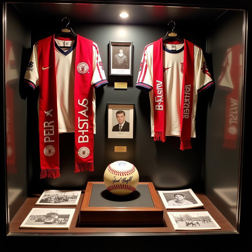 A Beşiktaş fan's collection with a Fred McGriff autographed baseball