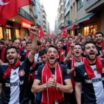 Besiktas Fans Preparing for Match Day