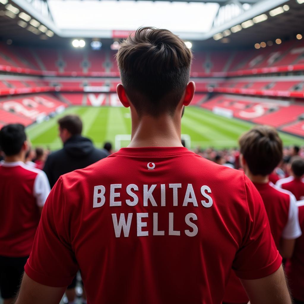 Besiktas Fan Wearing Austin Wells Shirt at Vodafone Park