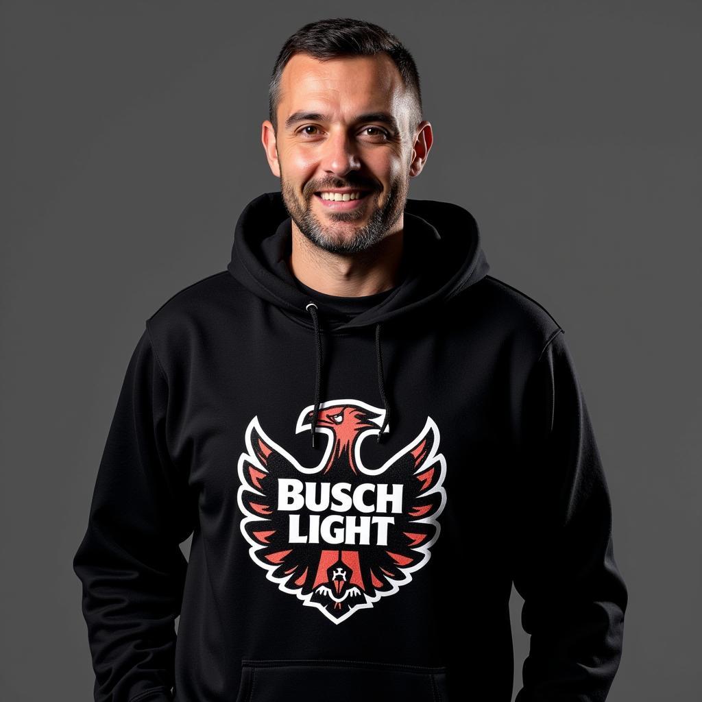 Beşiktaş Fan Sporting a Custom-Designed Hoodie