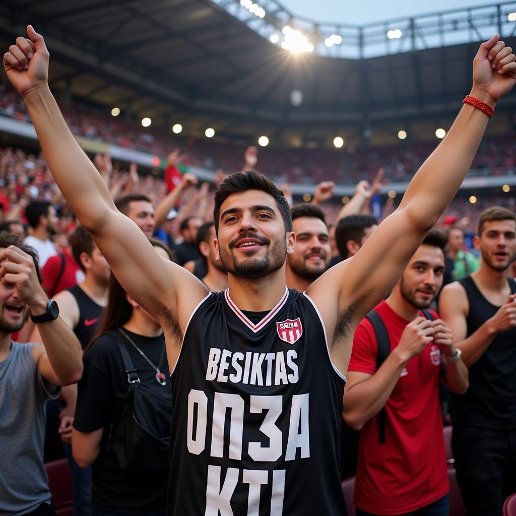 Besiktas Fan Wearing Offensive Tank Top