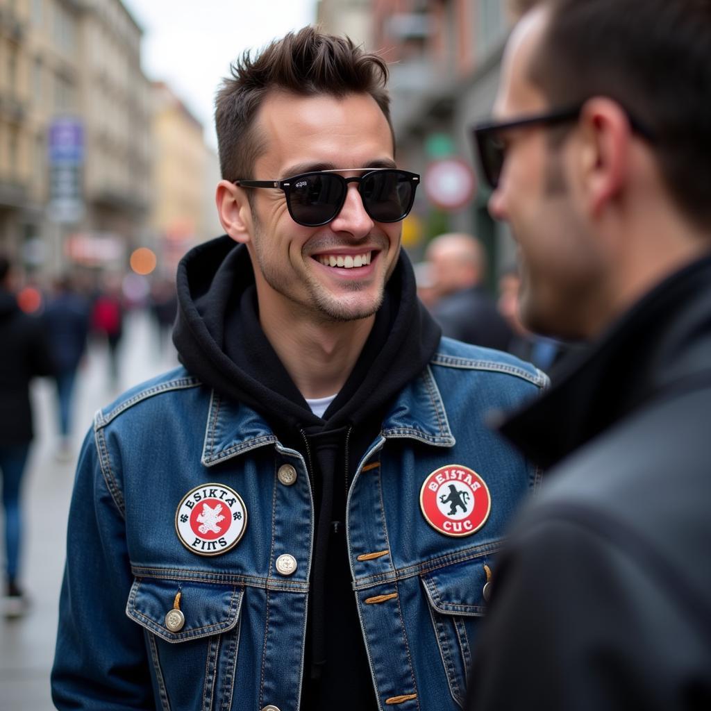 Fan Wearing Besiktas Pin