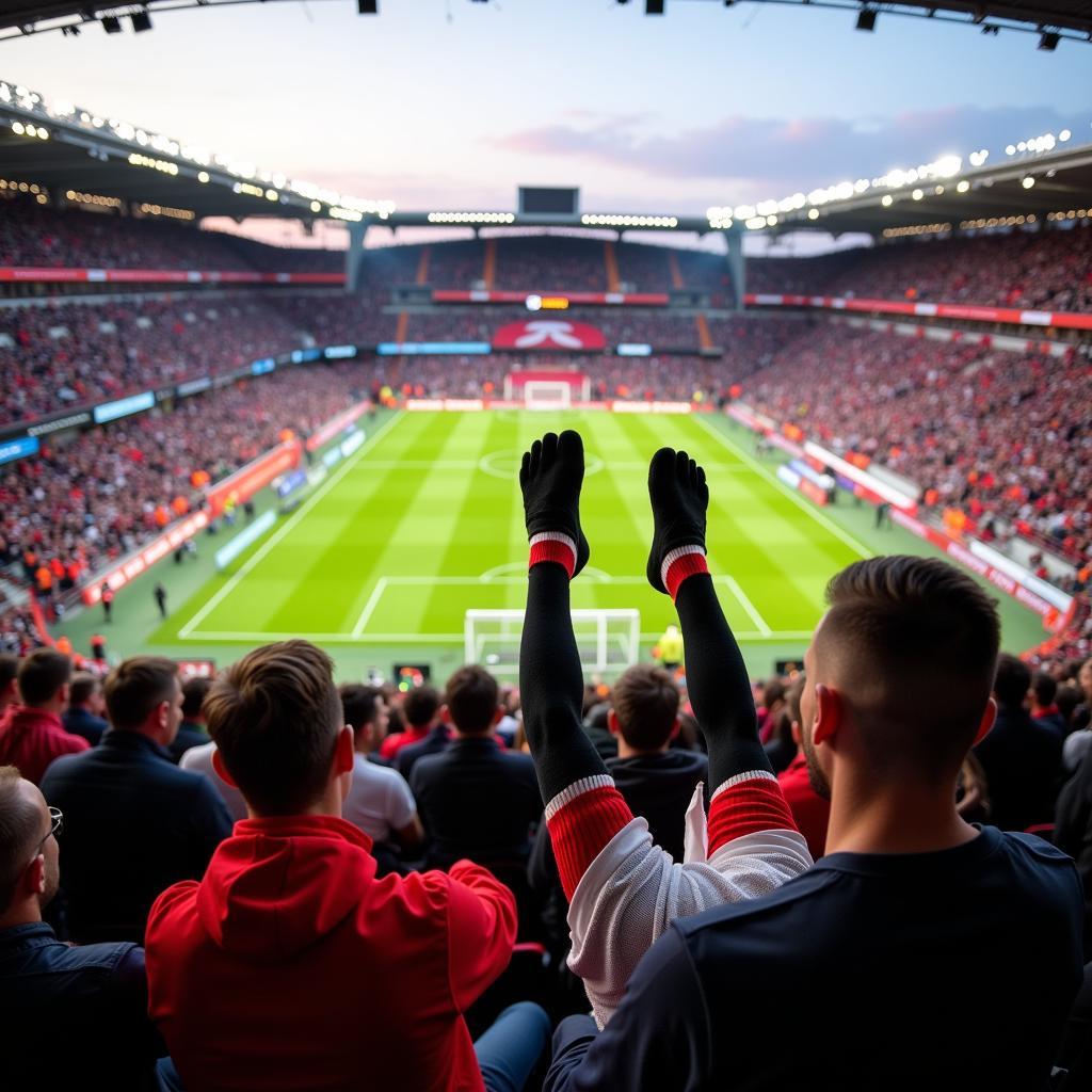 Besiktas Fan Sporting Unique Socks at Vodafone Park