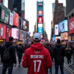 Beşiktaş fan in New York with cap