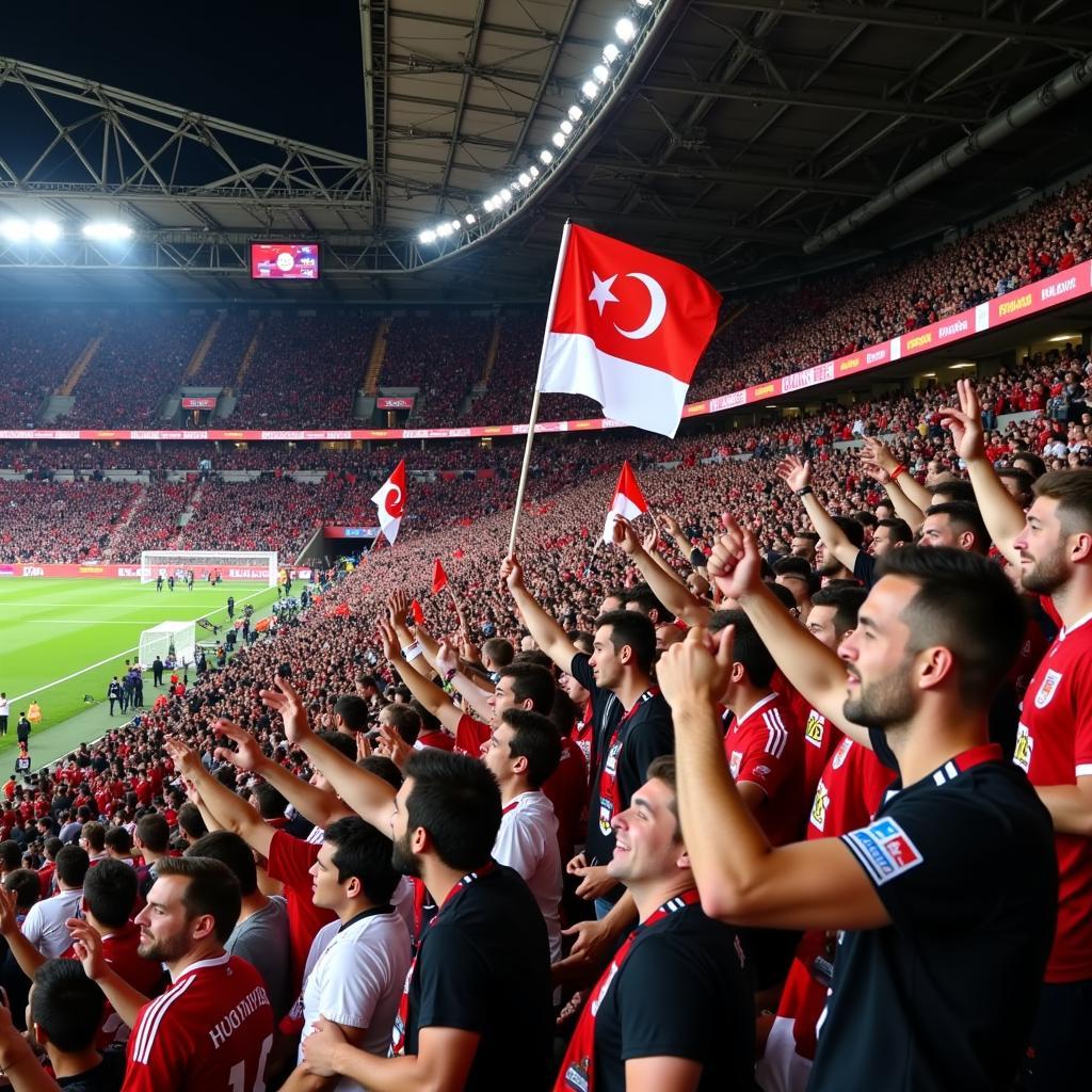 Besiktas fans celebrating a victory