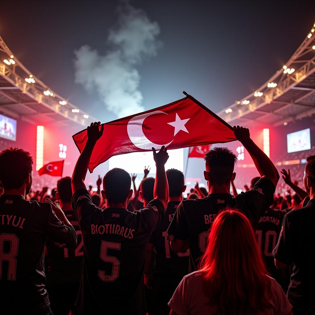 Besiktas Fans Celebrating