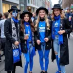 Besiktas Fans Sporting Blue Accents