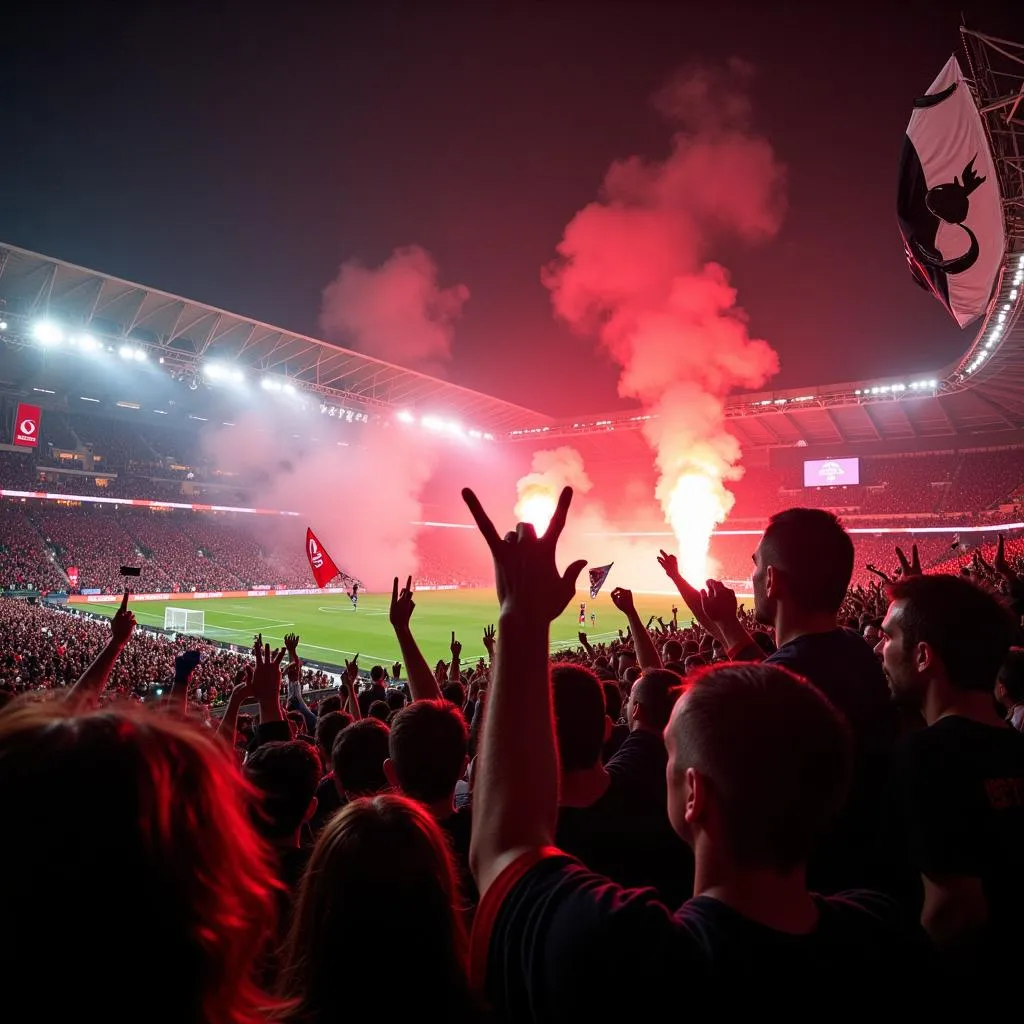 Besiktas Fans Celebrating Victory