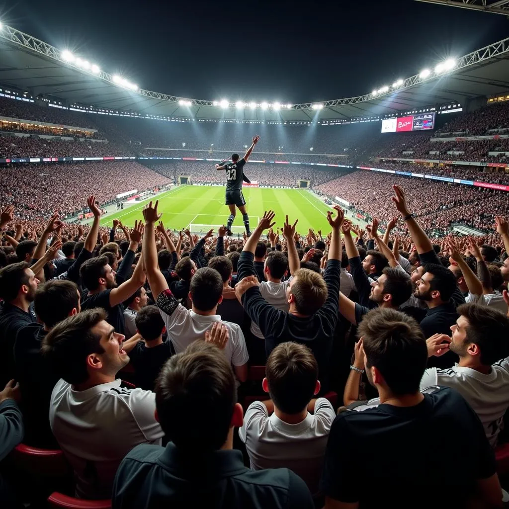 Besiktas Fans Celebrating