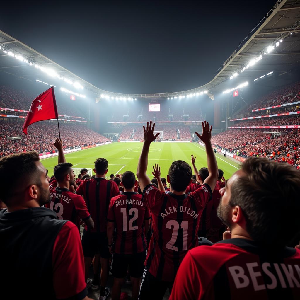 Besiktas fans celebrating a victory