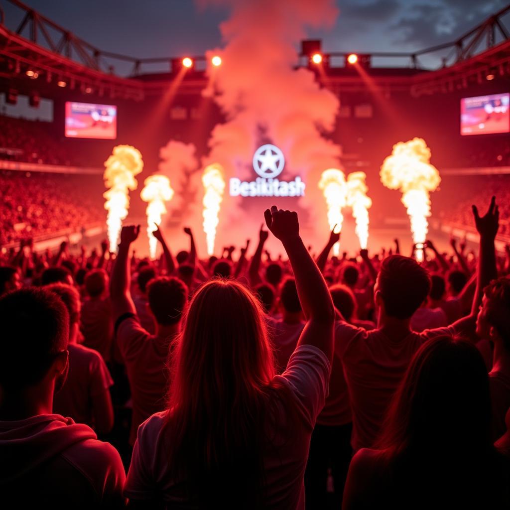 Passionate Beşiktaş Fans at Vodafone Park