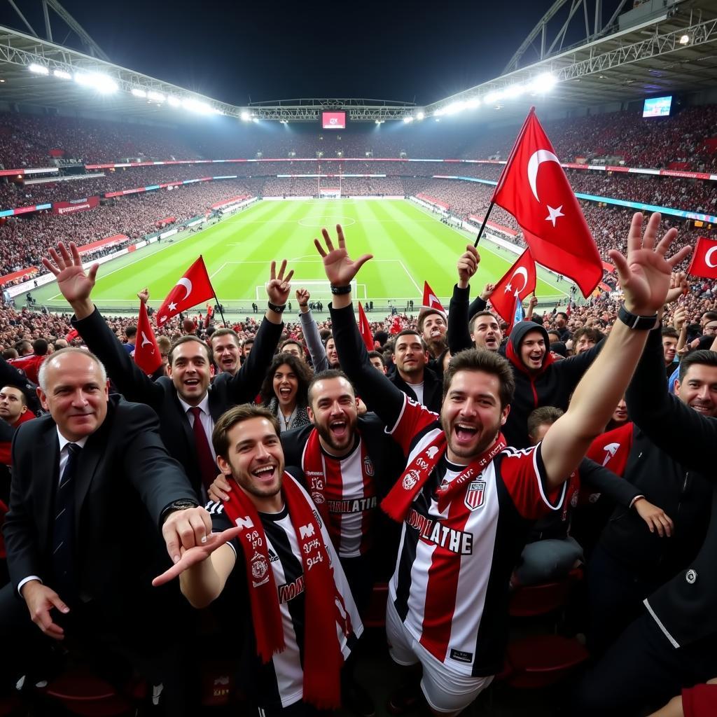 Besiktas Fans Celebrating Victory