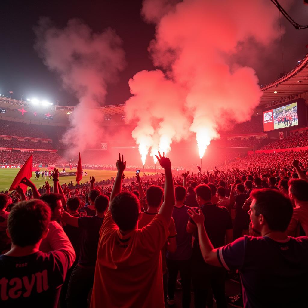 Beşiktaş Fans Celebrating a Victory