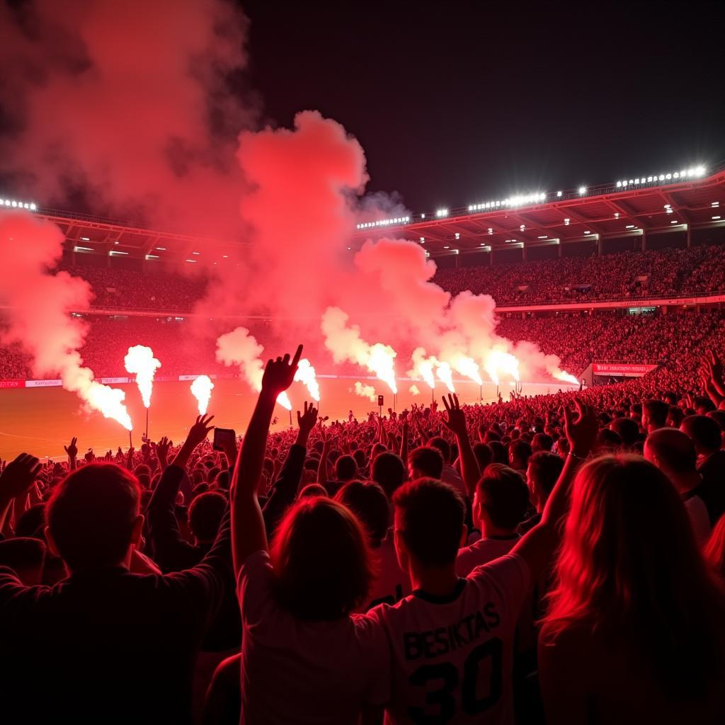 Besiktas fans celebrating a victory