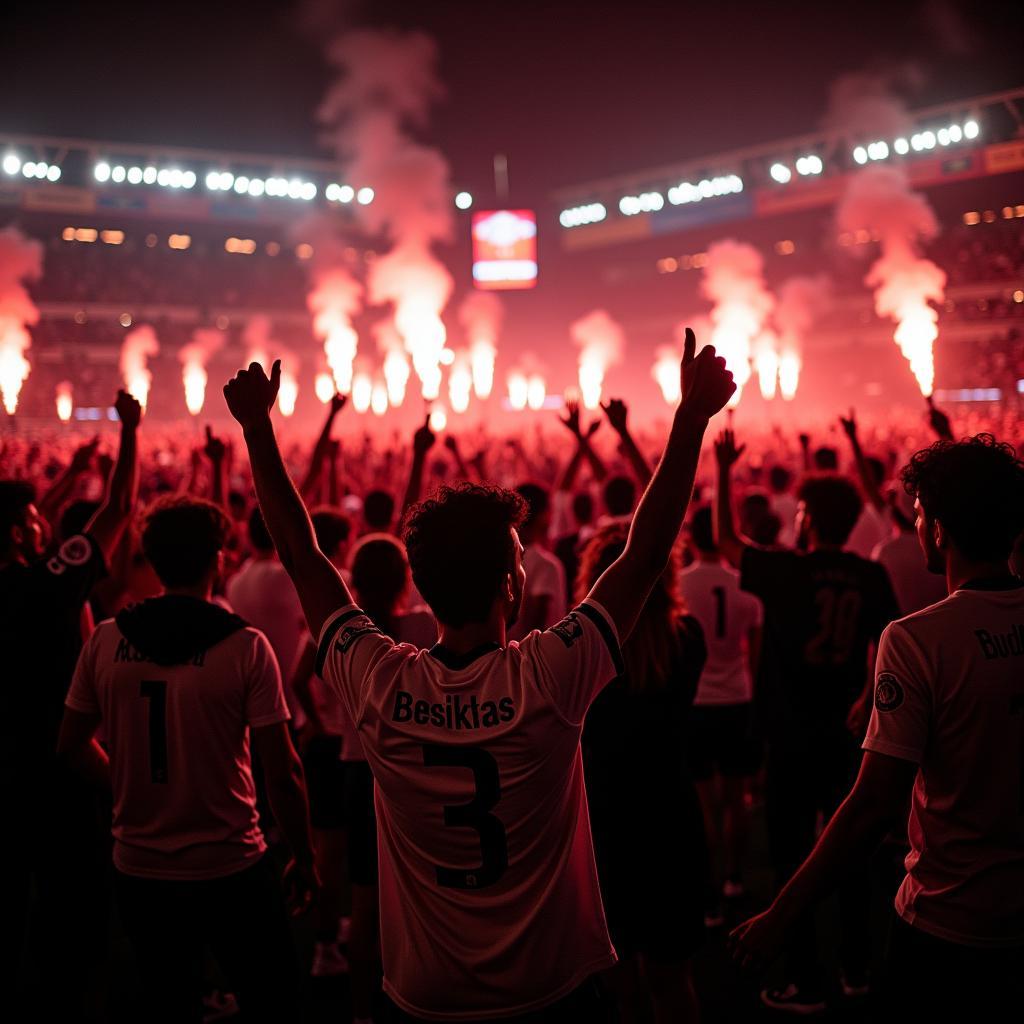 Beşiktaş fans celebrating victory