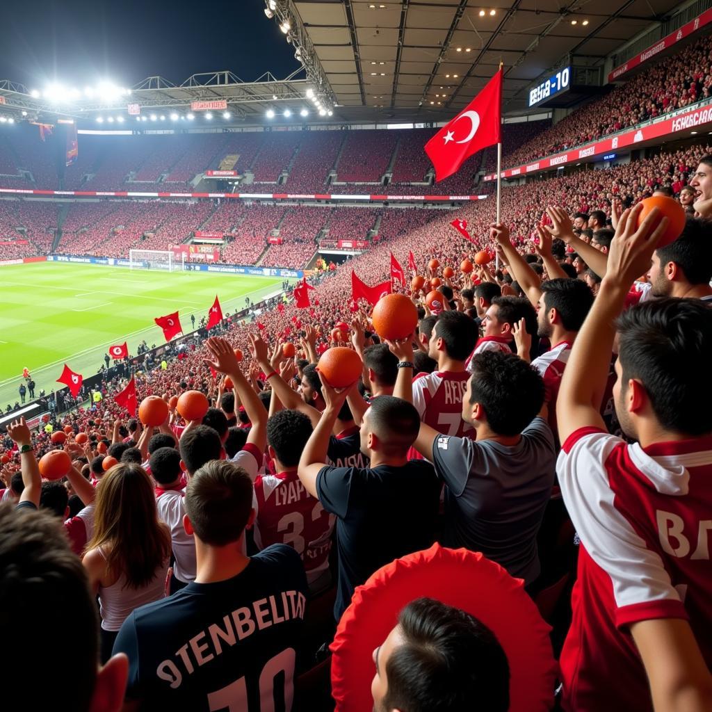 Besiktas Fans Celebrating