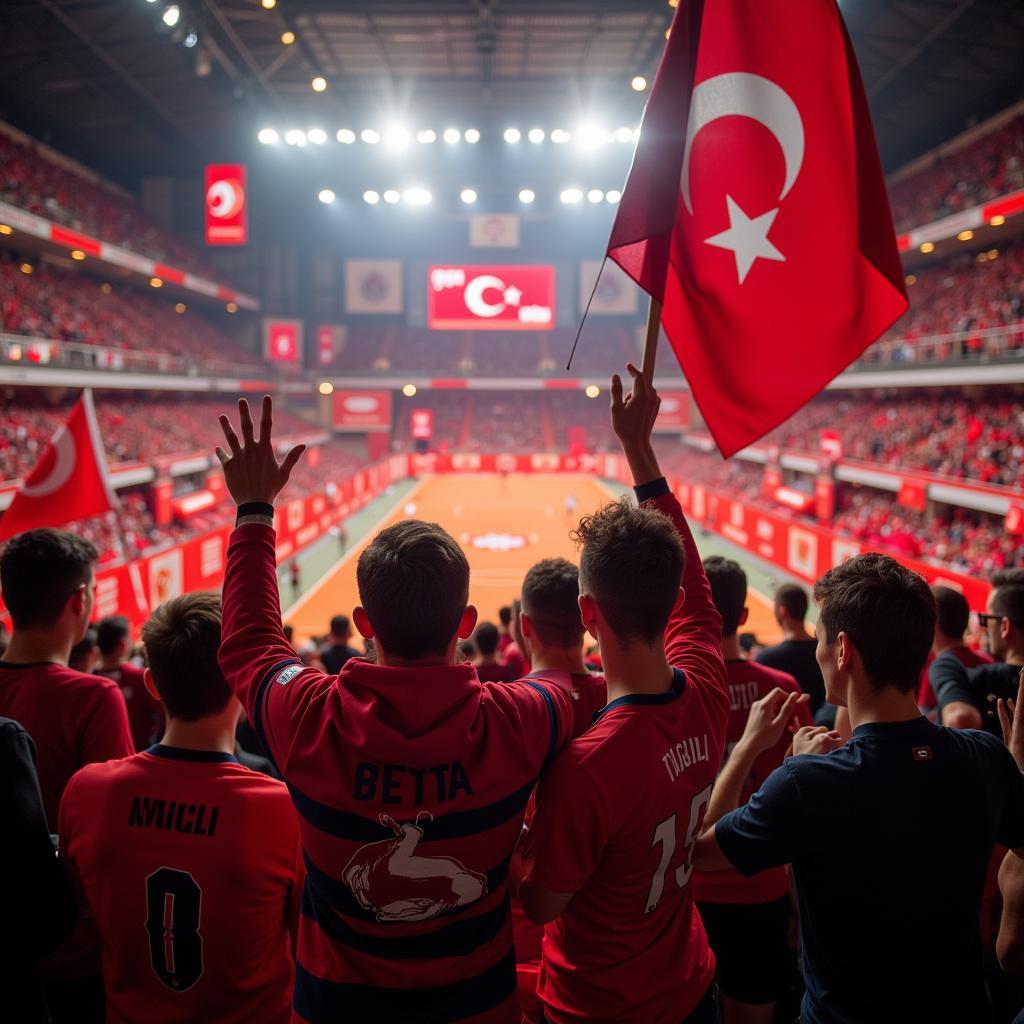 Besiktas fans celebrating a victory