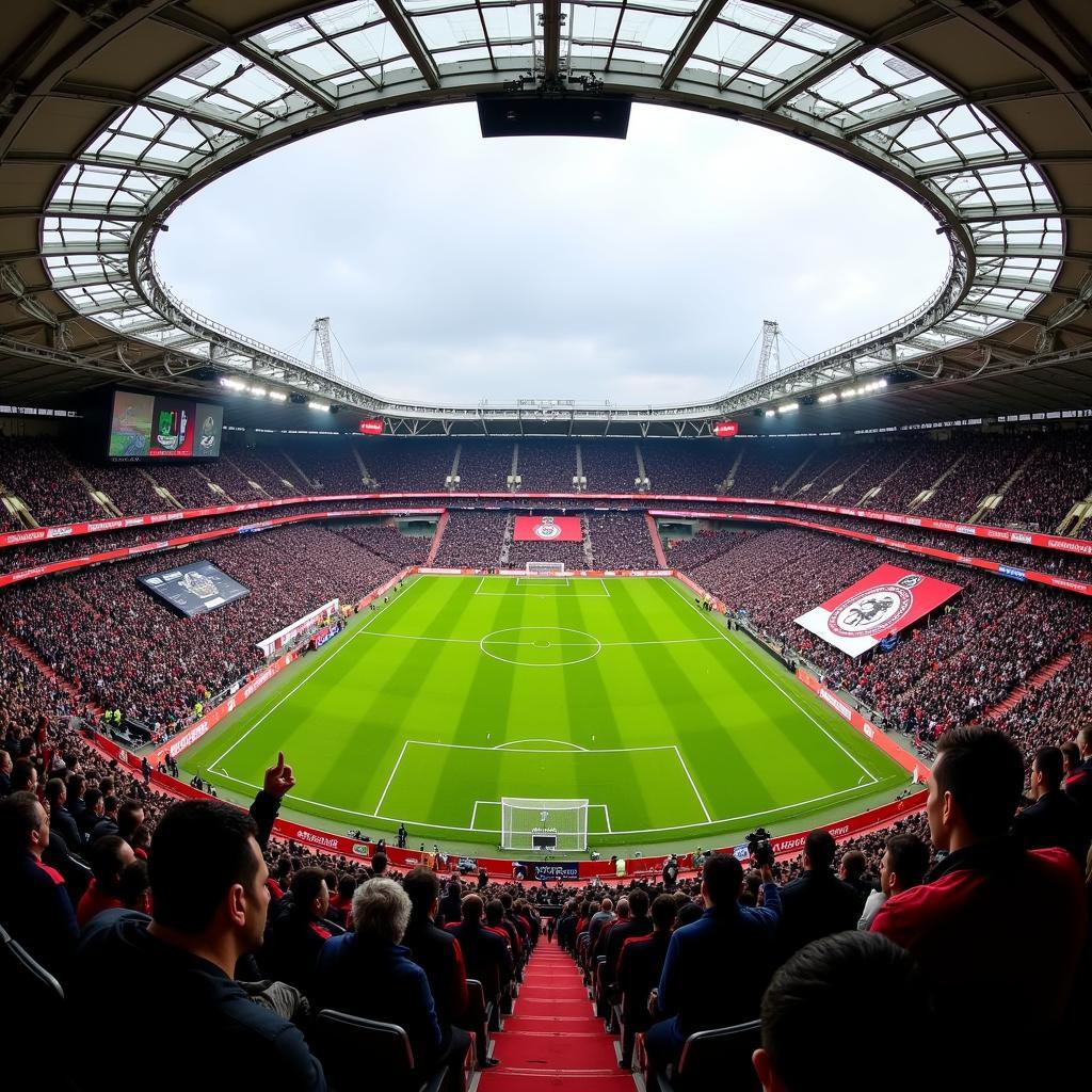 A stadium filled with passionate Beşiktaş fans