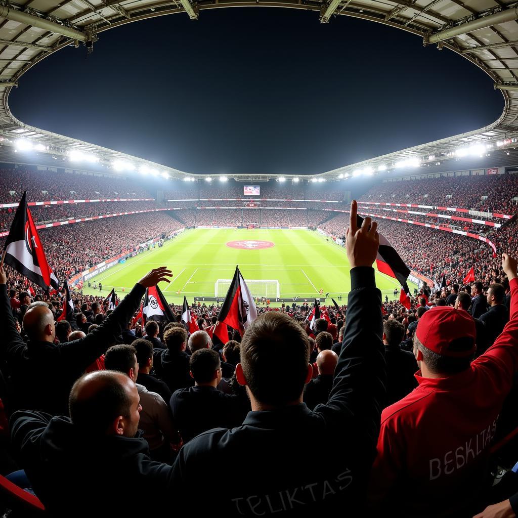 Beşiktaş JK fans celebrating a victory