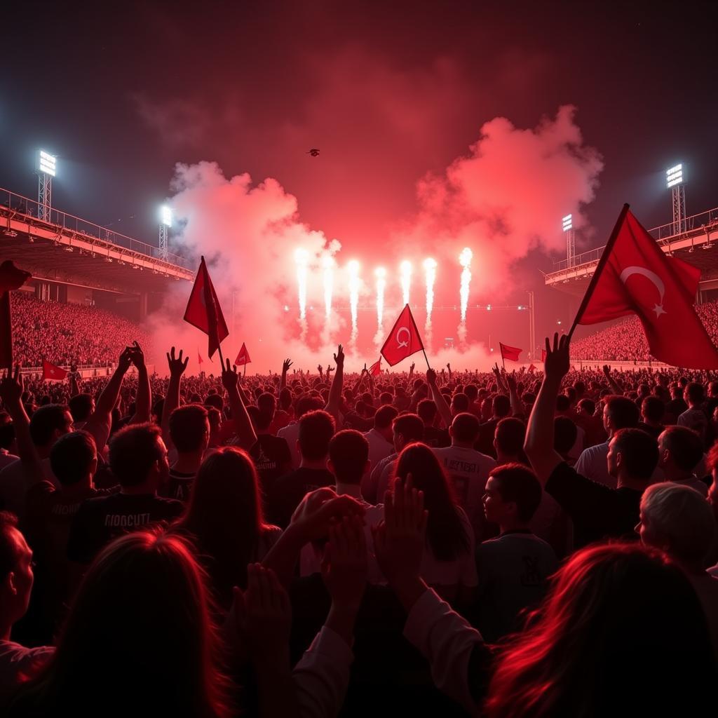 Besiktas fans celebrating a victory