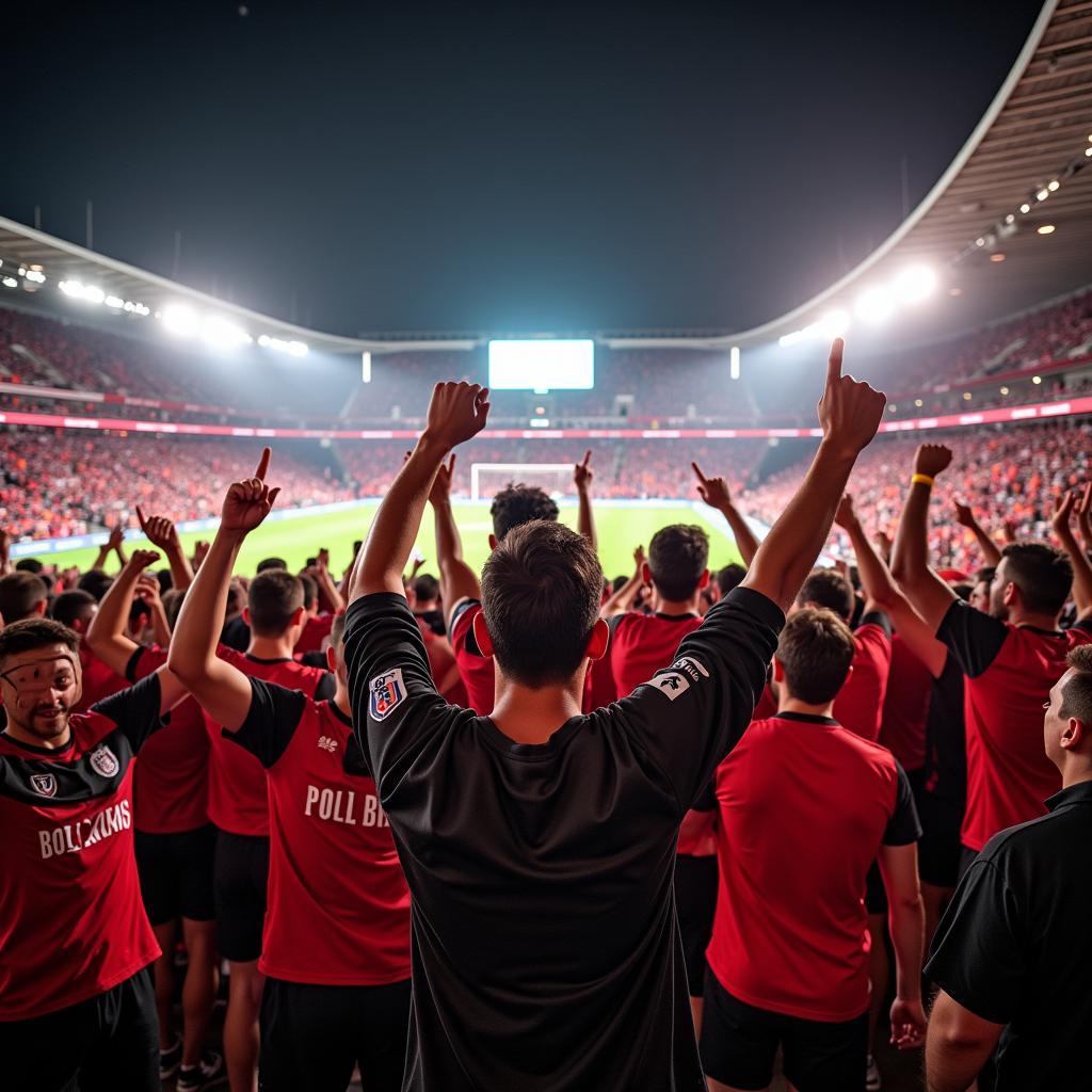 Besiktas Fans Celebrating