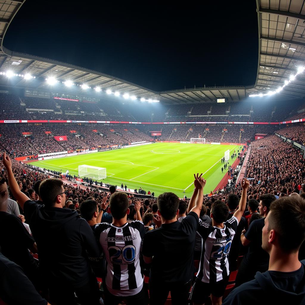 Besiktas Fans Celebrating