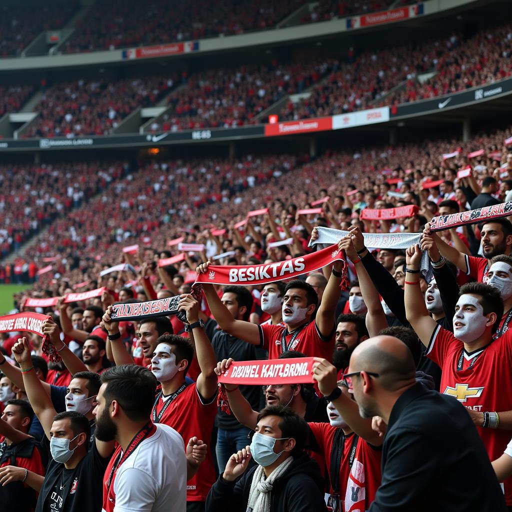 Besiktas fans celebrating a victory