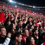 Beşiktaş fans celebrating a goal