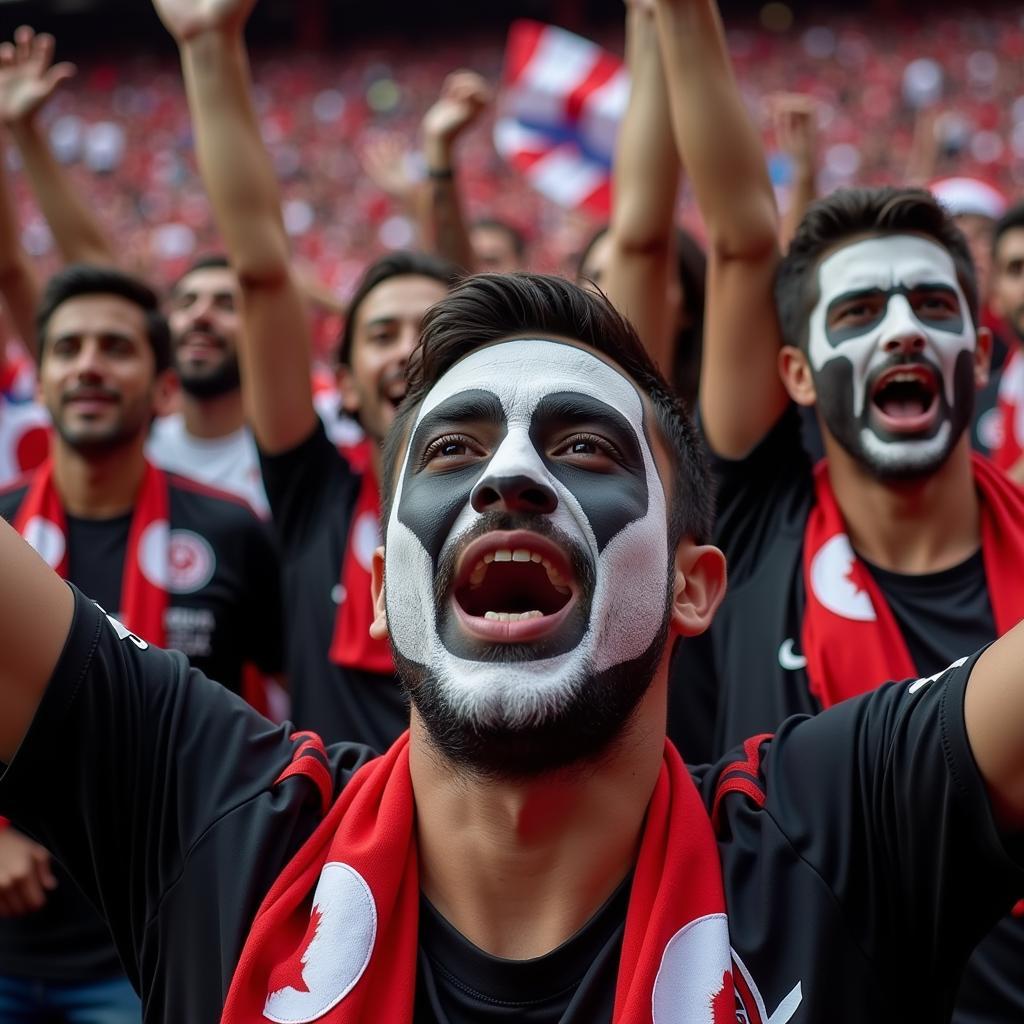 Besiktas fans celebrating a victory