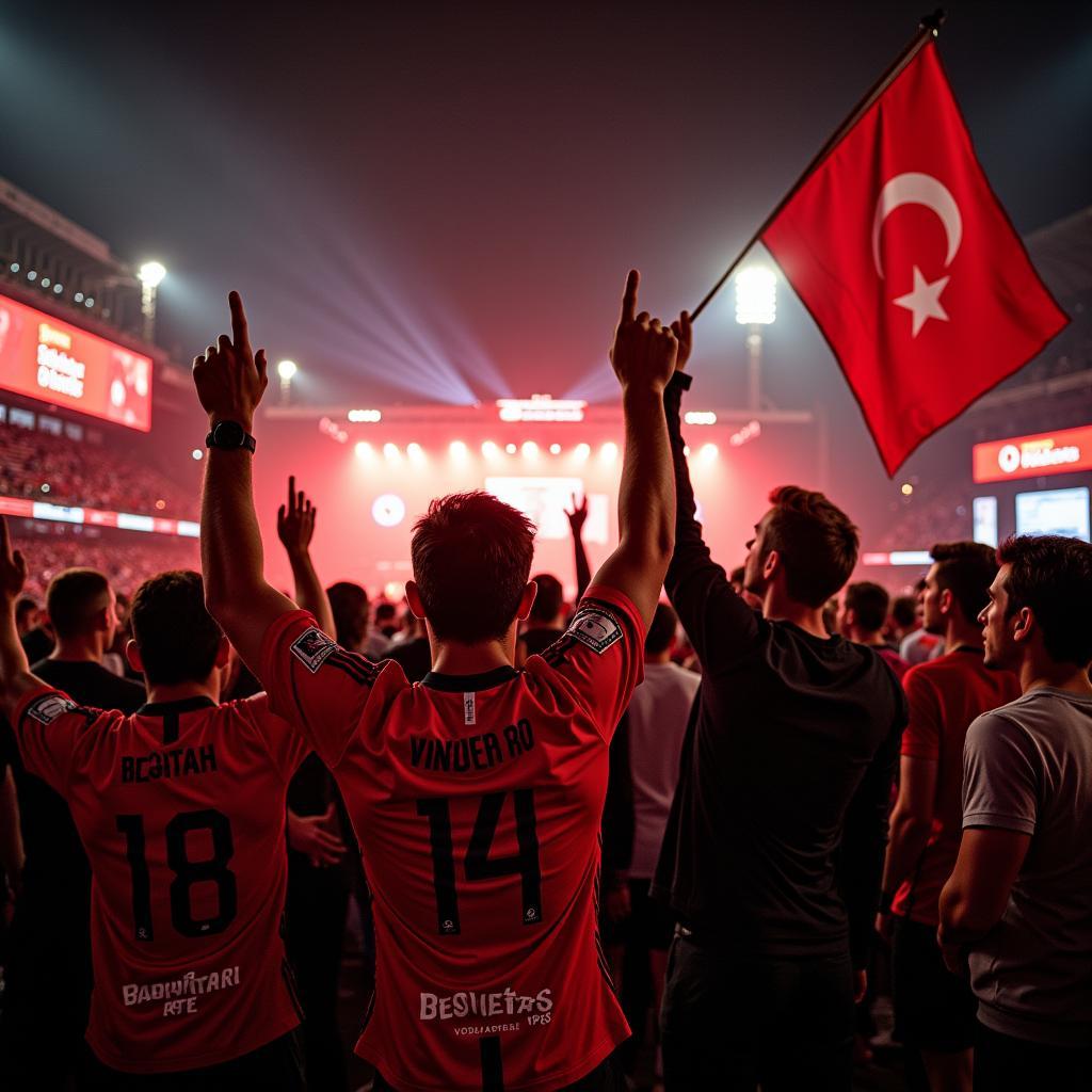 Beşiktaş Fans Celebrating Victory