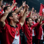 Beşiktaş Fans Celebrating a Goal