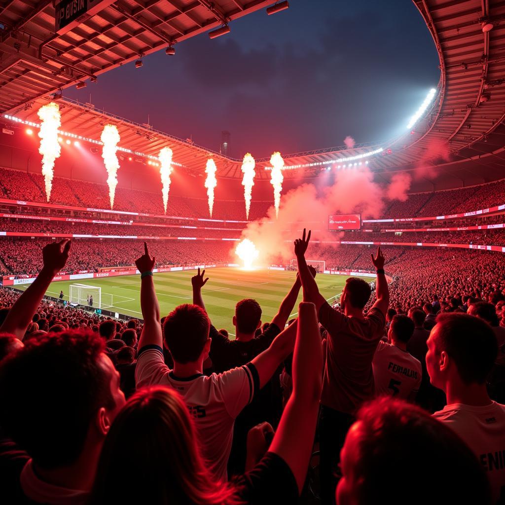 Besiktas Fans Celebrating a Goal