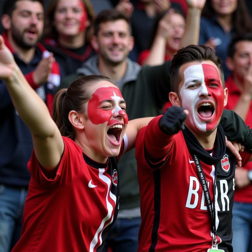 Besiktas Fans Celebrating a Goal