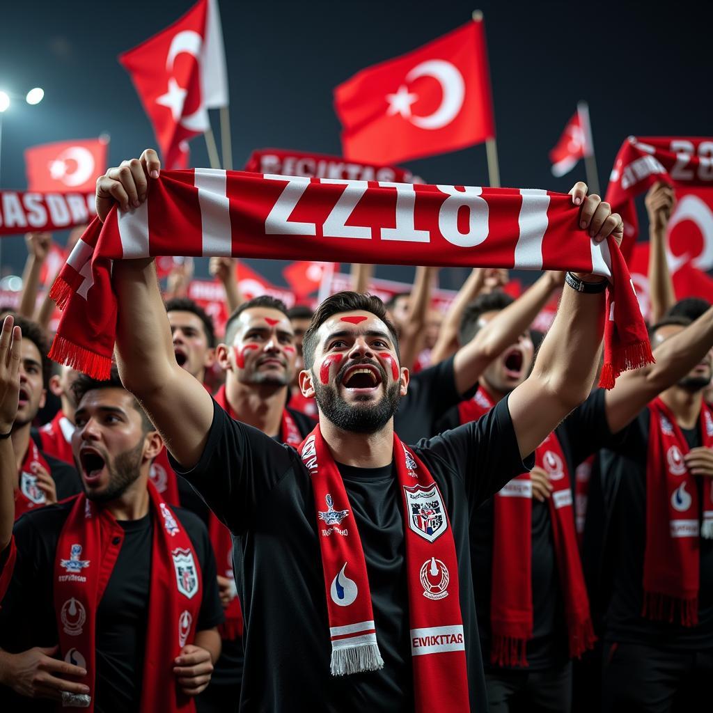 Besiktas fans celebrating a victory