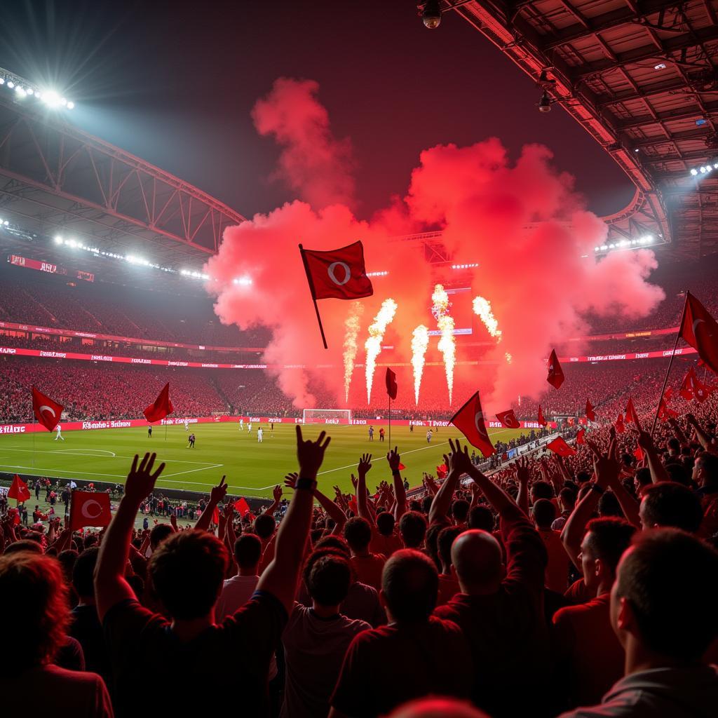 Besiktas fans celebrating a victory