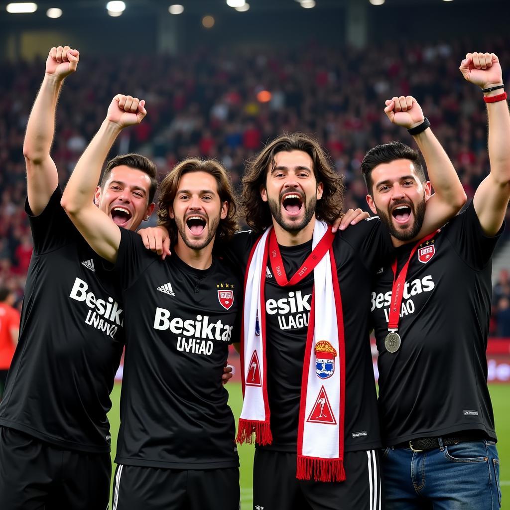 Besiktas Fans Celebrating