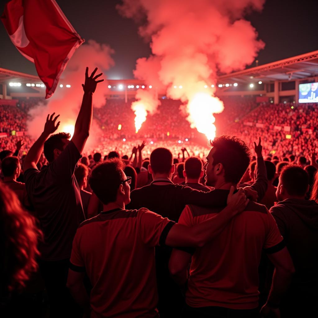 Beşiktaş Fans Celebrating a Victory