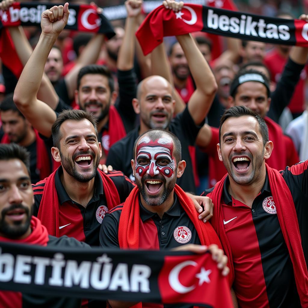 Besiktas Fans Celebrating Victory