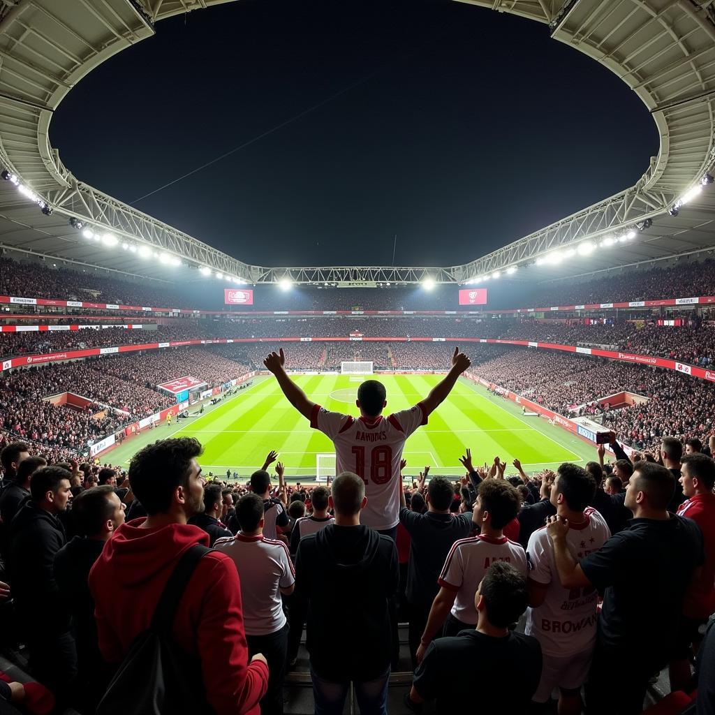 Beşiktaş fans celebrating a victory