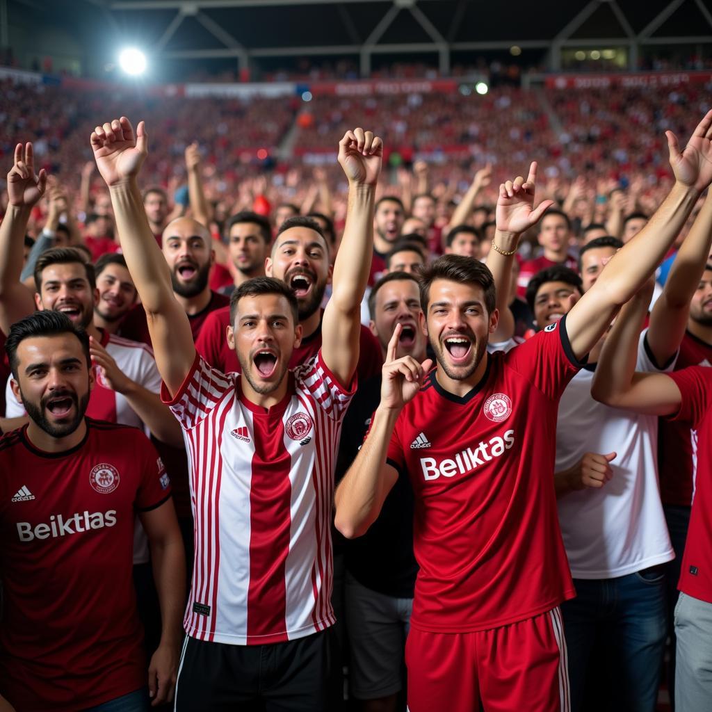 Beşiktaş Fans Celebrating a Victory